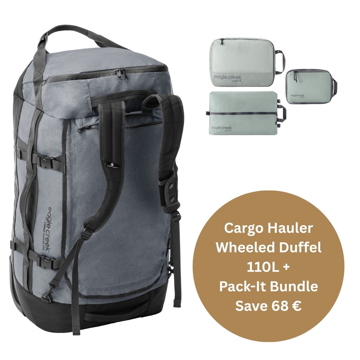 CARGO HAULER WHEELED DUFFEL 110L BUNDLE