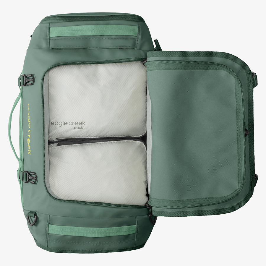 Green Travel Duffel Bag Internal Organization Eagle Creek