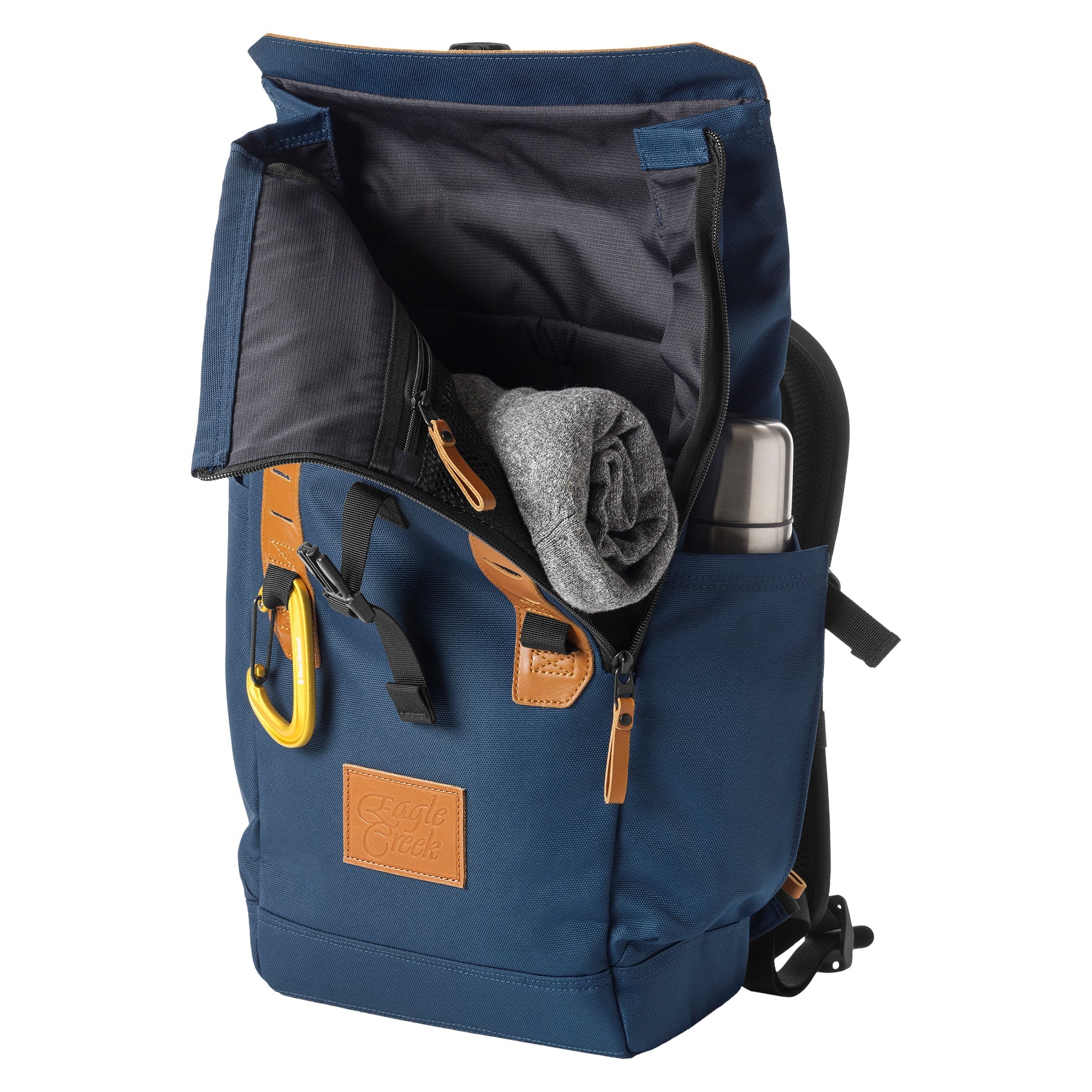 Blue Roll-Top Travel Pack