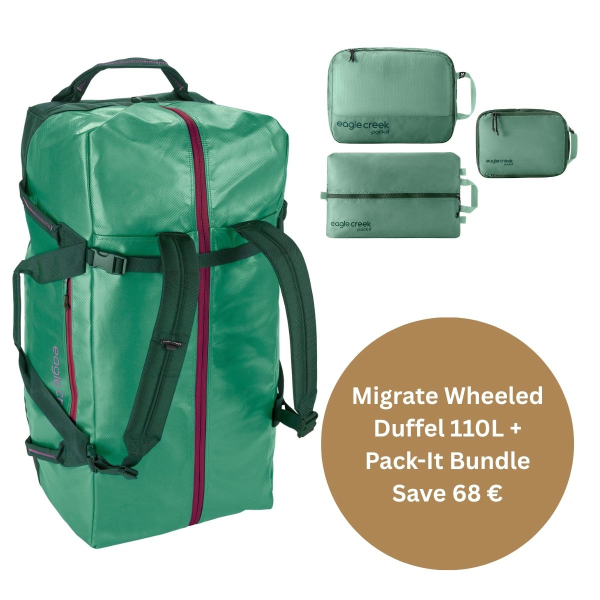 MIGRATE WHEELED DUFFEL BAG 110L BUNDLE