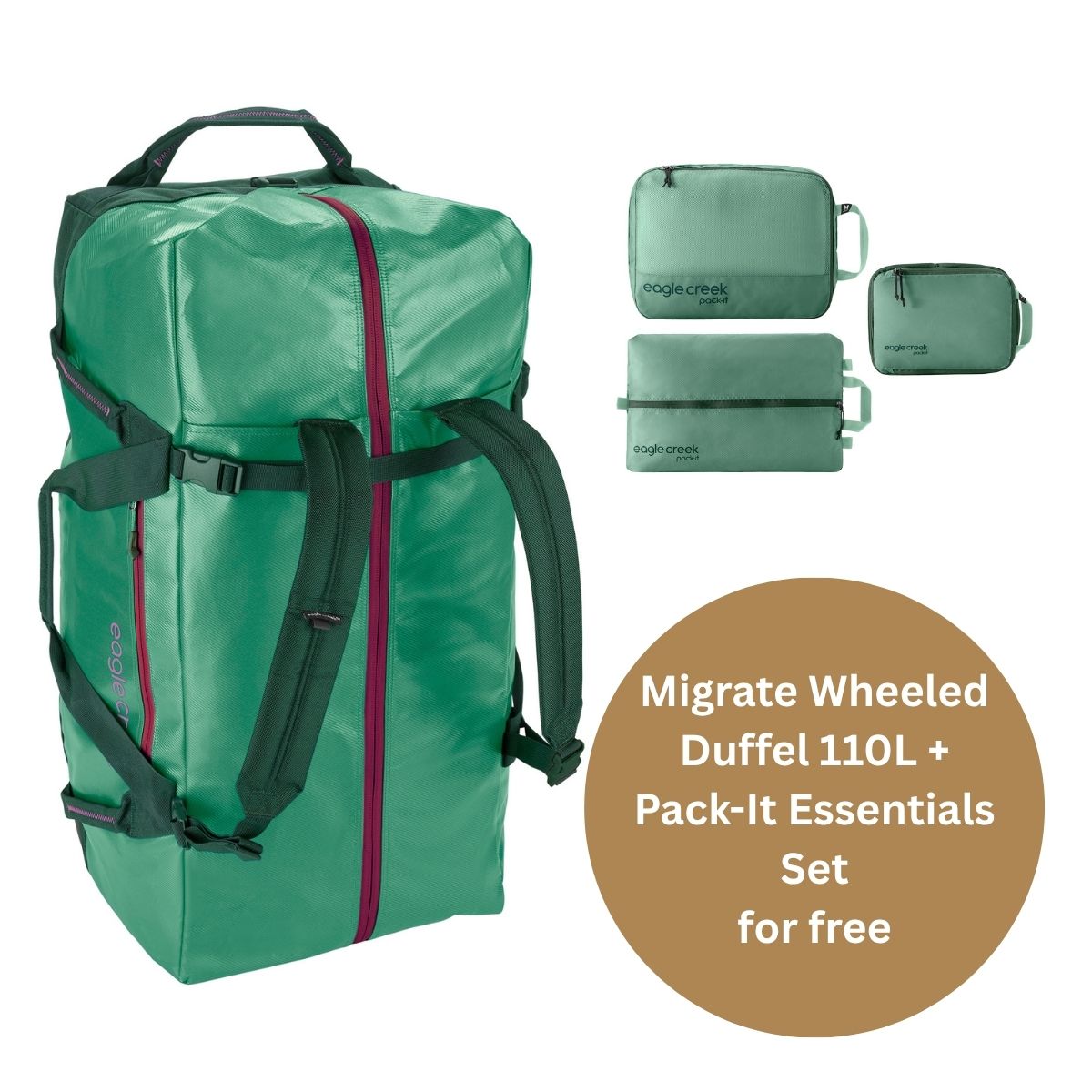 MIGRATE WHEELED DUFFEL BAG 110L BUNDLE