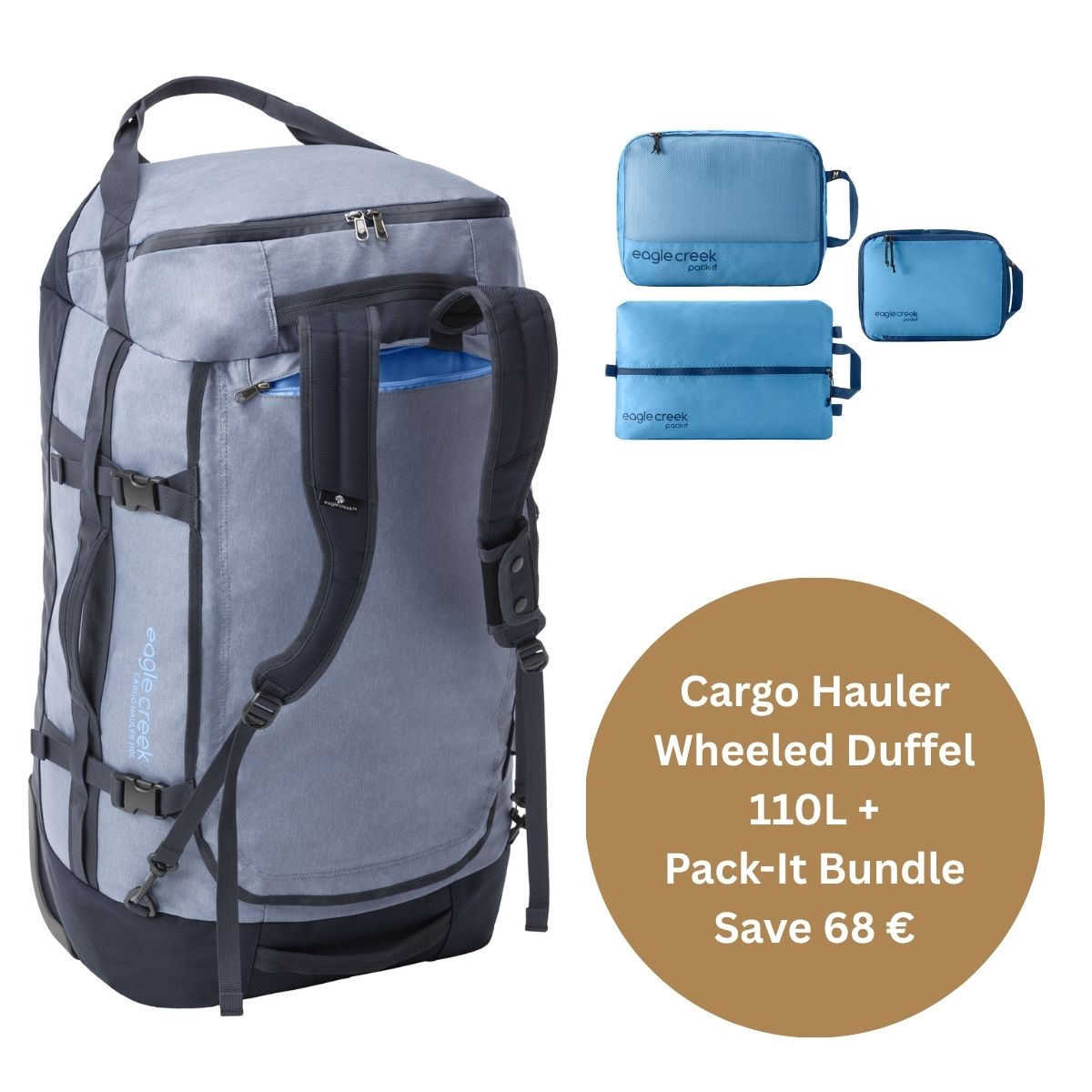 CARGO HAULER WHEELED DUFFEL 110L BUNDLE