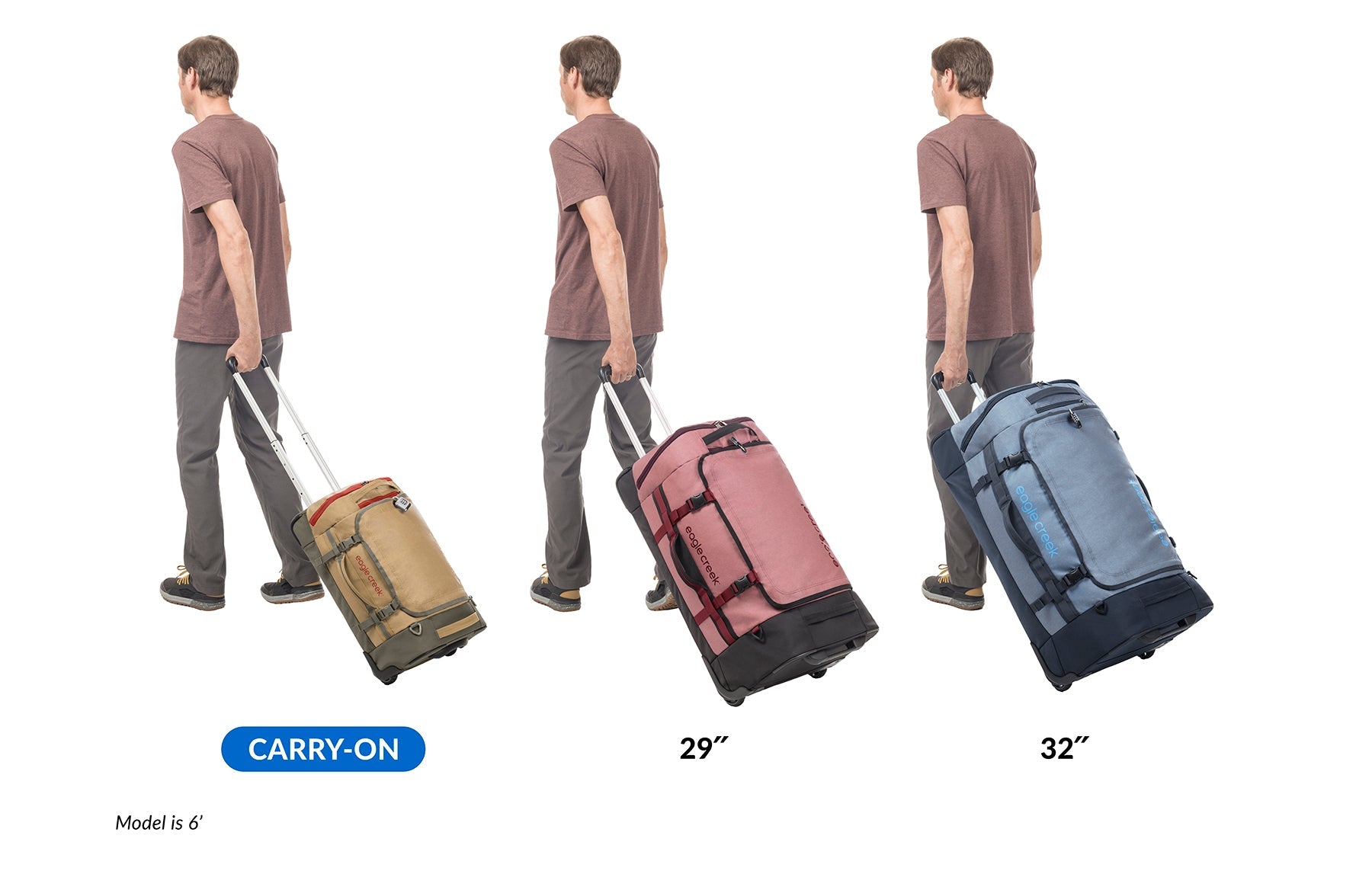 Duffle bag with 2025 wheels carry on size